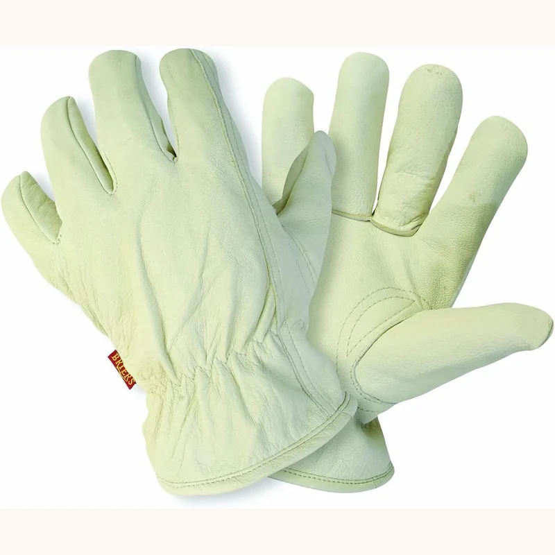 Briers Lined Hide Gloves White Medium